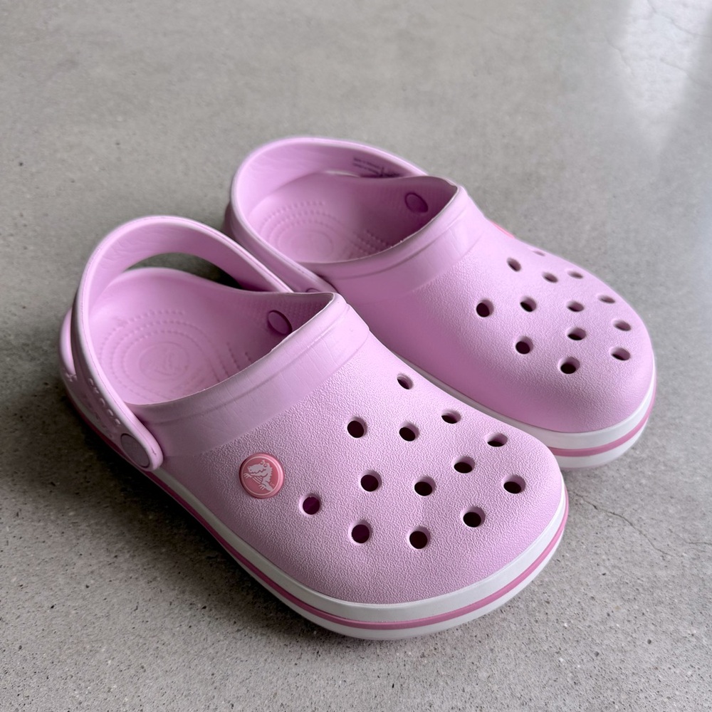 Size 2 Light pink crocs